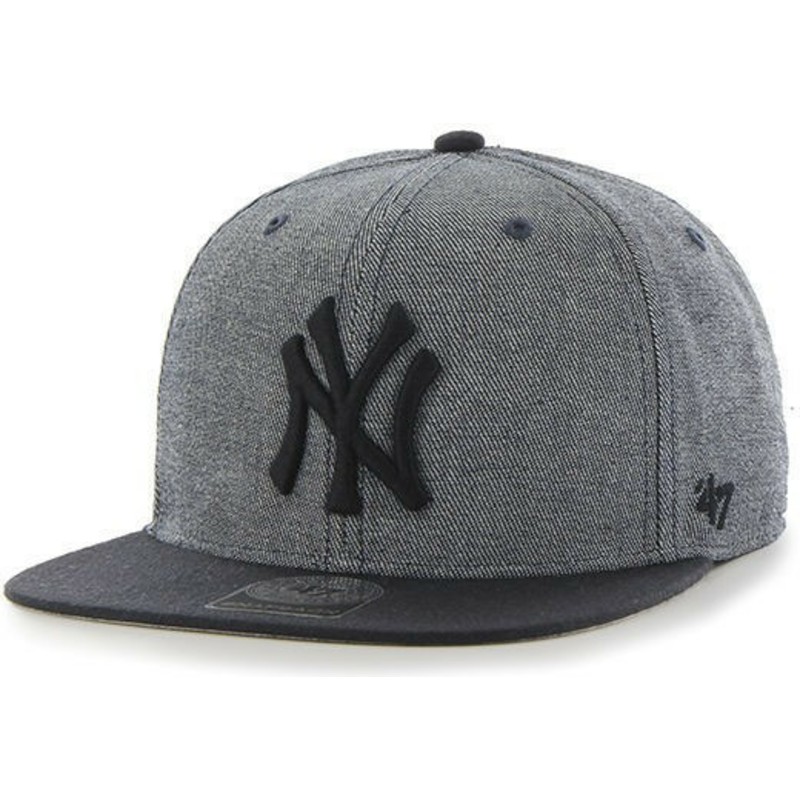 casquette-plate-gris-snapback-new-york-yankees-mlb-giovanni-captain-47-brand