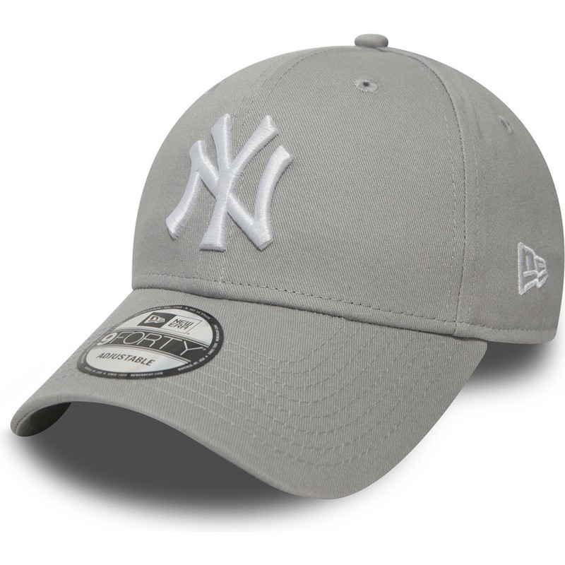 casquette-courbee-grise-ajustable-9forty-essential-new-york-yankees-mlb-new-era