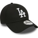 casquette-courbee-noire-ajustable-9forty-essential-los-angeles-dodgers-mlb-new-era