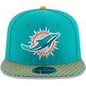 casquette-plate-bleue-snapback-9fifty-sideline-miami-dolphins-nfl-new-era