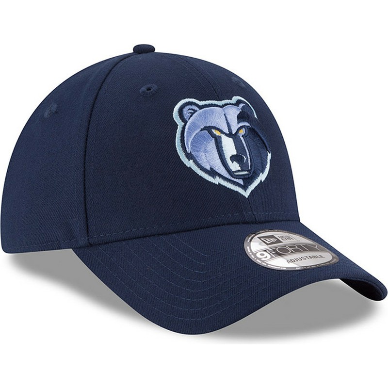casquette-courbee-bleue-avec-logo-brode-ajustable-9forty-the-league-memphis-grizzlies-nba-new-era