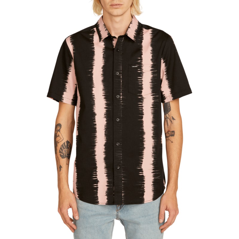 chemise-a-manche-courte-noire-et-rose-fade-this-light-mauve-volcom