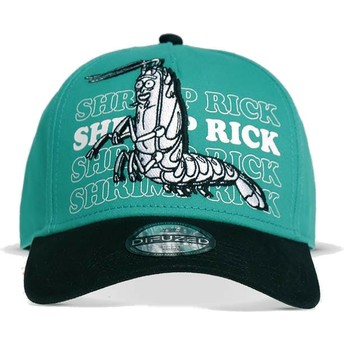 Casquette courbée verte et noire snapback Rick Shrimp Rick et Morty Difuzed