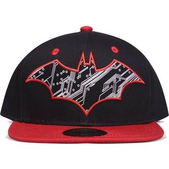 Casquette plate noire et rouge snapback Batman Logo DC Comics Difuzed