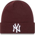 bonnet-grenat-cuff-beanie-league-essential-new-york-yankees-mlb-new-era