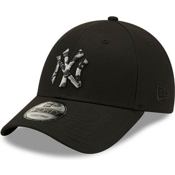 Casquette courbée noire ajustable 9FORTY Camo Infill New York Yankees MLB New Era