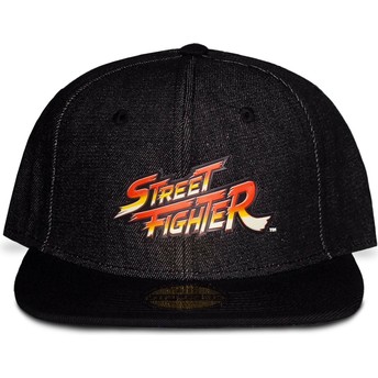 Casquette plate noire snapback Street Fighter Logo Difuzed