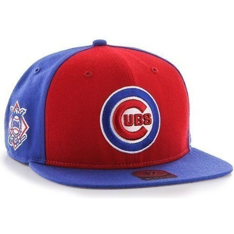casquette-plate-bleue-snapback-unie-avec-logo-lateral-mlb-chicago-cubs-47-brand