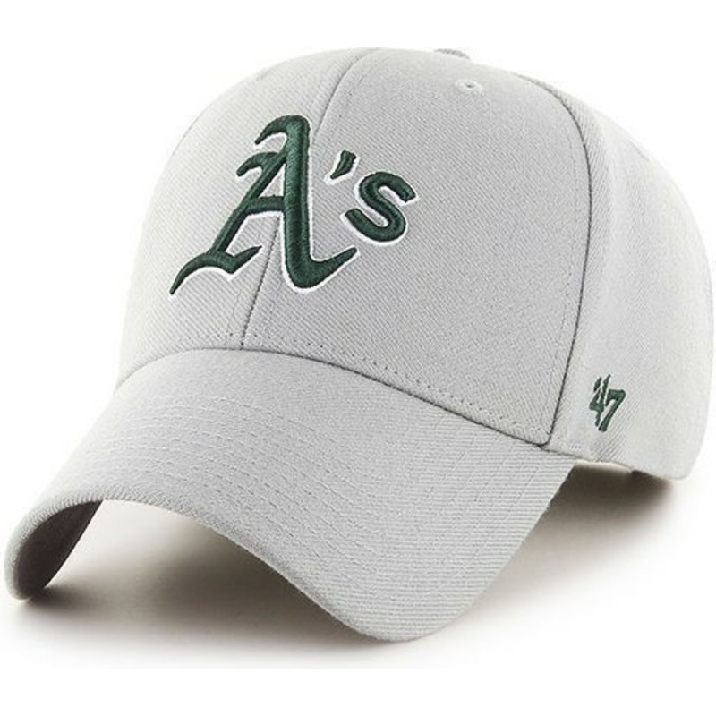 casquette-a-visiere-courbee-grise-unie-mlb-oakland-athletics-47-brand
