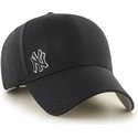 casquette-a-visiere-courbee-noire-unie-avec-petit-logo-mlb-newyork-yankees-47-brand