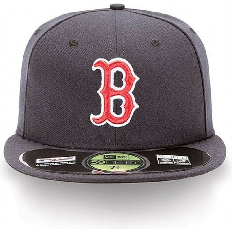 casquette-plate-bleue-marine-ajustee-59fifty-authentic-on-field-boston-red-sox-mlb-new-era