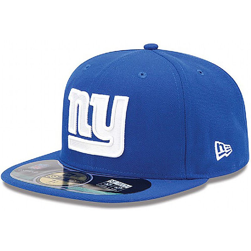 casquette-plate-bleue-ajustee-59fifty-authentic-on-field-game-new-york-giants-nfl-new-era
